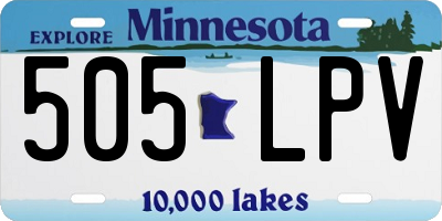 MN license plate 505LPV
