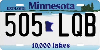 MN license plate 505LQB