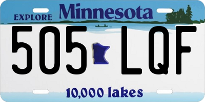 MN license plate 505LQF