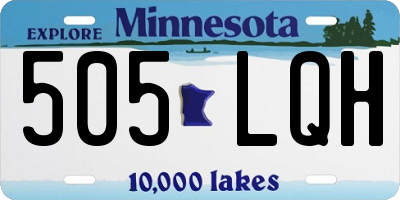 MN license plate 505LQH