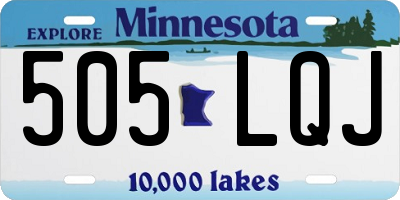 MN license plate 505LQJ