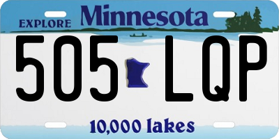 MN license plate 505LQP