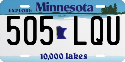 MN license plate 505LQU