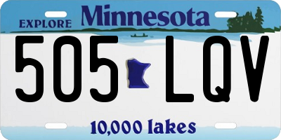MN license plate 505LQV