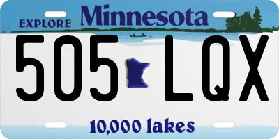 MN license plate 505LQX