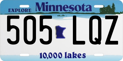 MN license plate 505LQZ