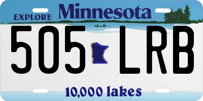 MN license plate 505LRB