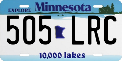 MN license plate 505LRC