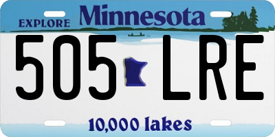 MN license plate 505LRE