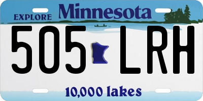 MN license plate 505LRH