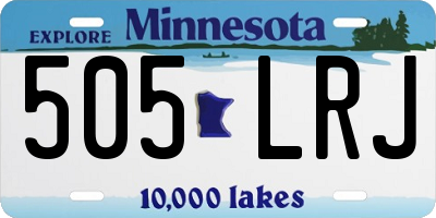 MN license plate 505LRJ