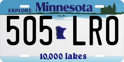 MN license plate 505LRO