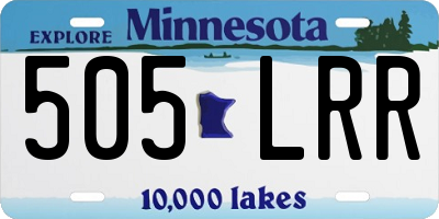 MN license plate 505LRR