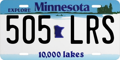 MN license plate 505LRS