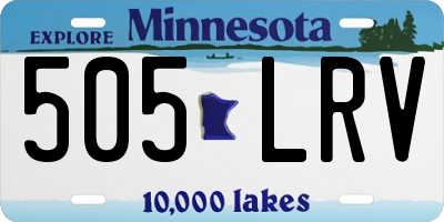 MN license plate 505LRV