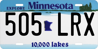 MN license plate 505LRX