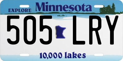 MN license plate 505LRY