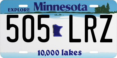 MN license plate 505LRZ