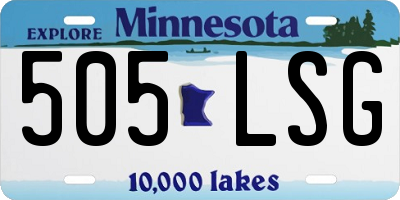 MN license plate 505LSG