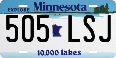 MN license plate 505LSJ