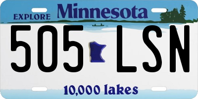 MN license plate 505LSN