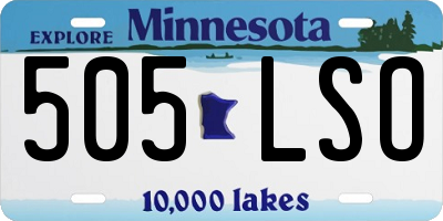 MN license plate 505LSO