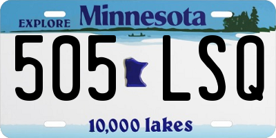 MN license plate 505LSQ