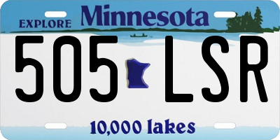 MN license plate 505LSR