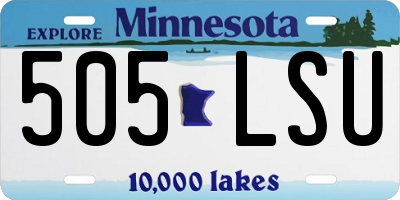 MN license plate 505LSU