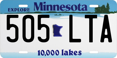 MN license plate 505LTA