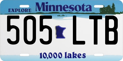 MN license plate 505LTB