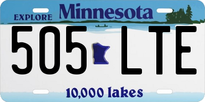 MN license plate 505LTE