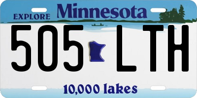 MN license plate 505LTH