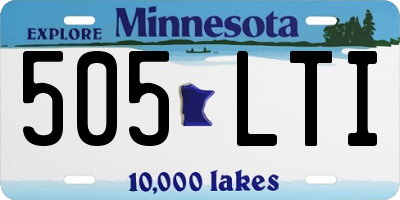 MN license plate 505LTI
