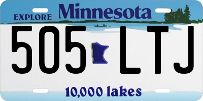 MN license plate 505LTJ