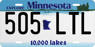 MN license plate 505LTL