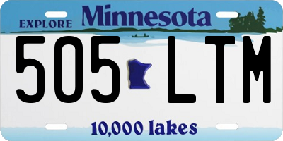MN license plate 505LTM