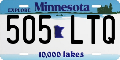 MN license plate 505LTQ