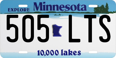 MN license plate 505LTS