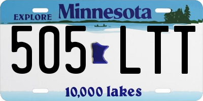 MN license plate 505LTT
