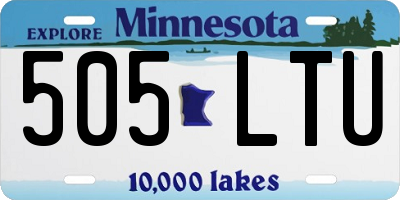 MN license plate 505LTU