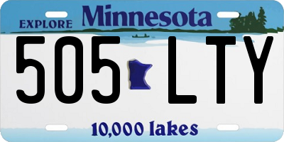 MN license plate 505LTY