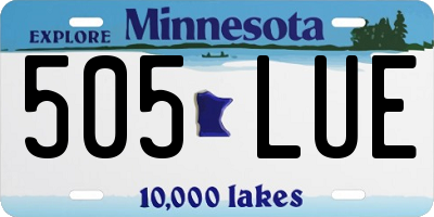 MN license plate 505LUE