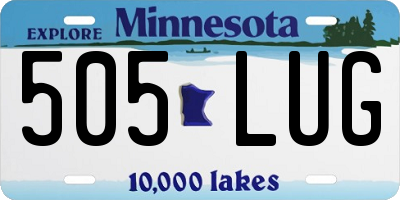 MN license plate 505LUG