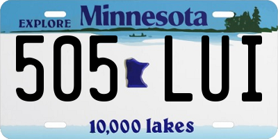 MN license plate 505LUI