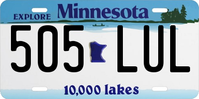 MN license plate 505LUL