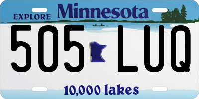 MN license plate 505LUQ