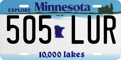 MN license plate 505LUR