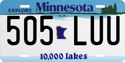 MN license plate 505LUU