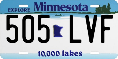 MN license plate 505LVF